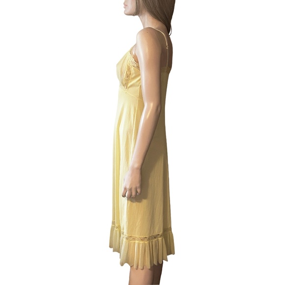 Luxite by Kayser Pinup Bombshell Lacy Full Slip Pleated Nylon Chiffon Vintage - Picture 8 of 16